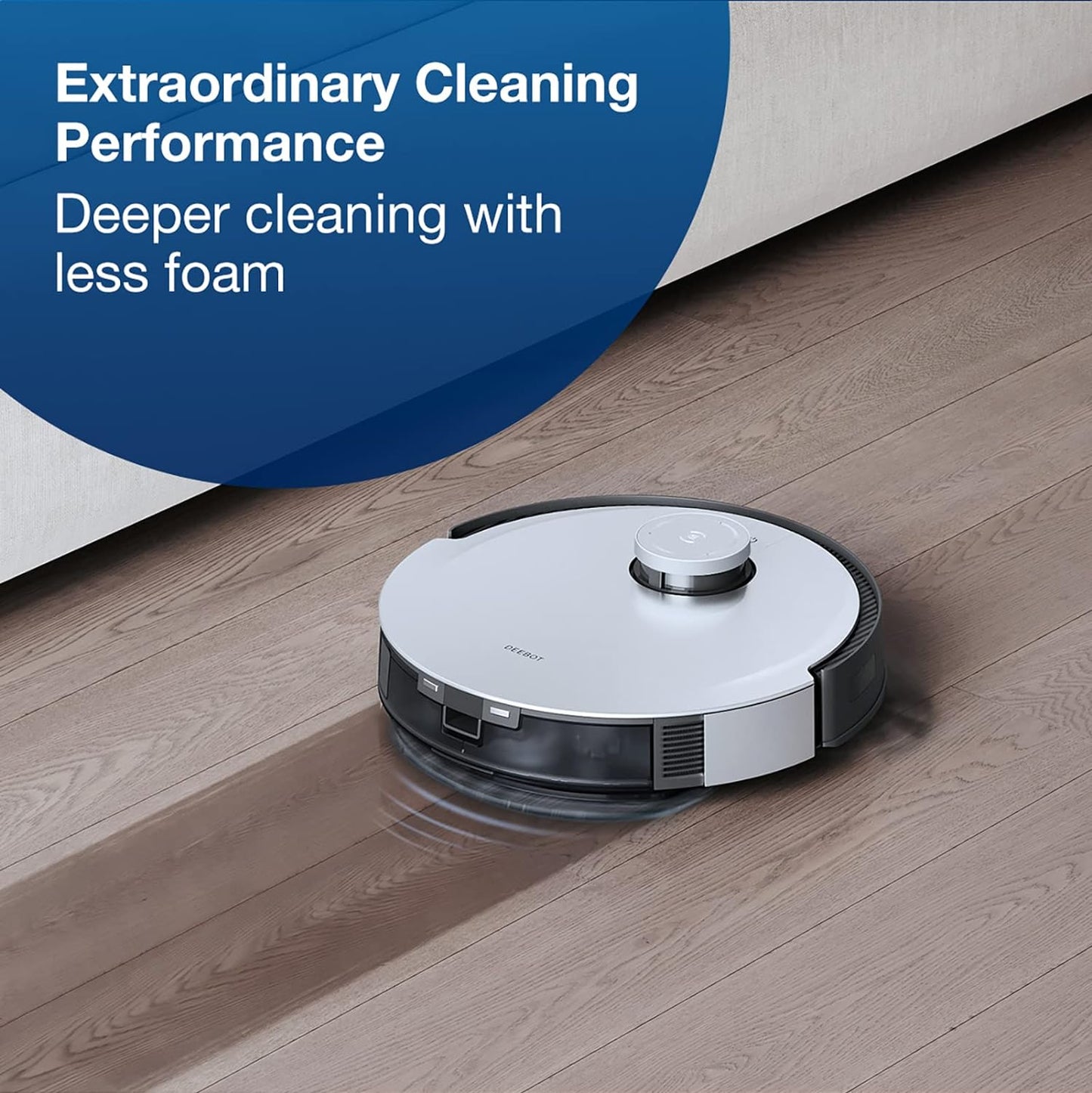 ECOVACS X2 OMNI Robot Vacuum Cleaner 8000PA Strongest Suction (Auto Clean+Auto Empty) Deep Sweeping and Mopping,15mm Auto-Lift Mopping, 55°Hot Water Mop Washing and 6400mAh Battery