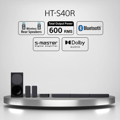 Sony HT-S40R 5.1ch Home Theater Soundbar System, Optical, HDMI