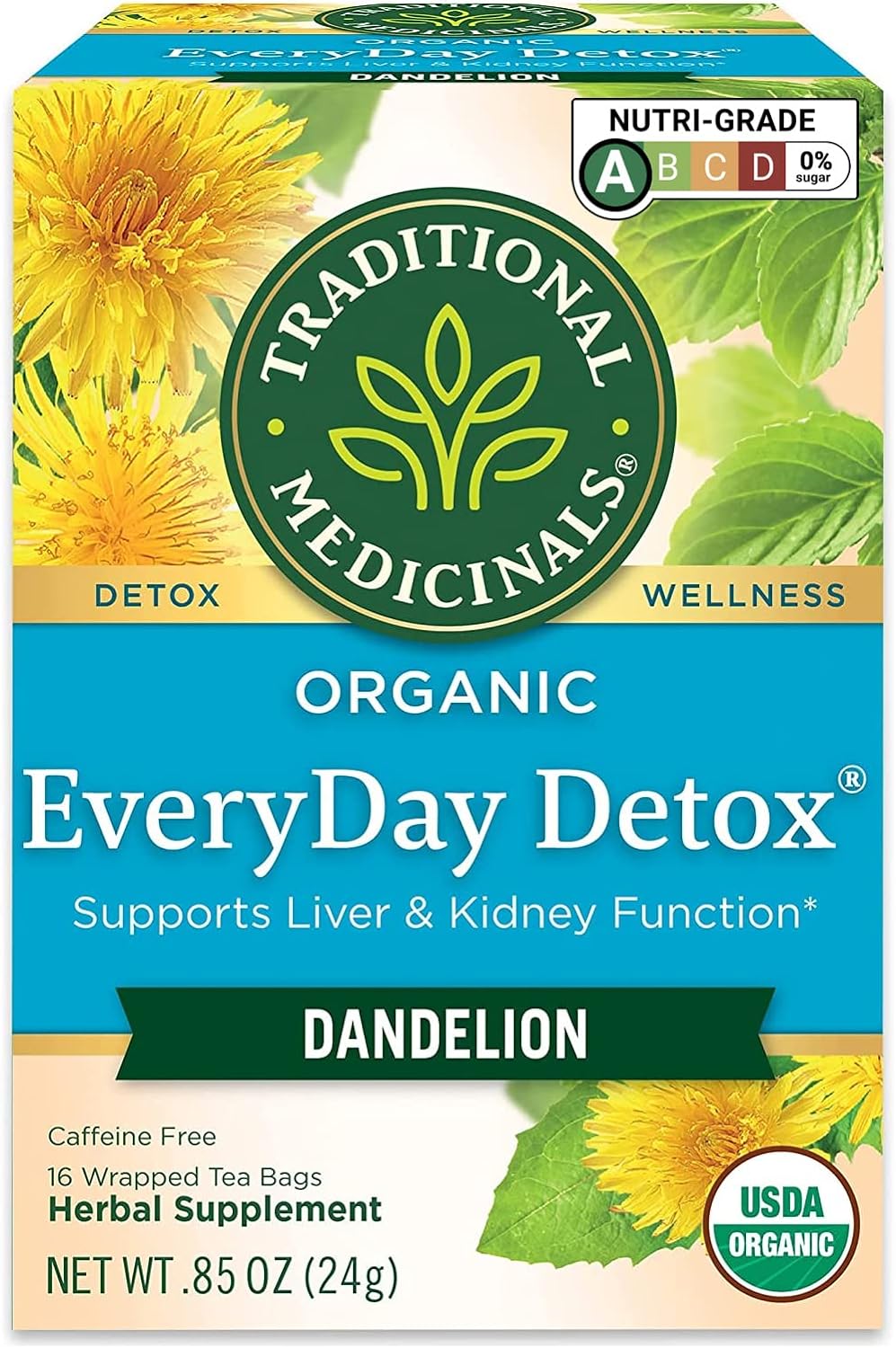 Traditional Medicinal Everyday Detox Dandelion, 16 Teabags