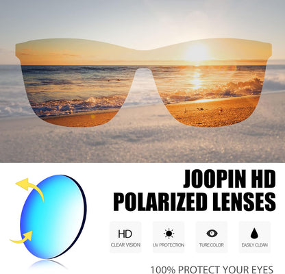 Joopin Sunglasses for Men Women, Fashion Polarized Sun Glasses Retro Square Shades UV Protection Driving