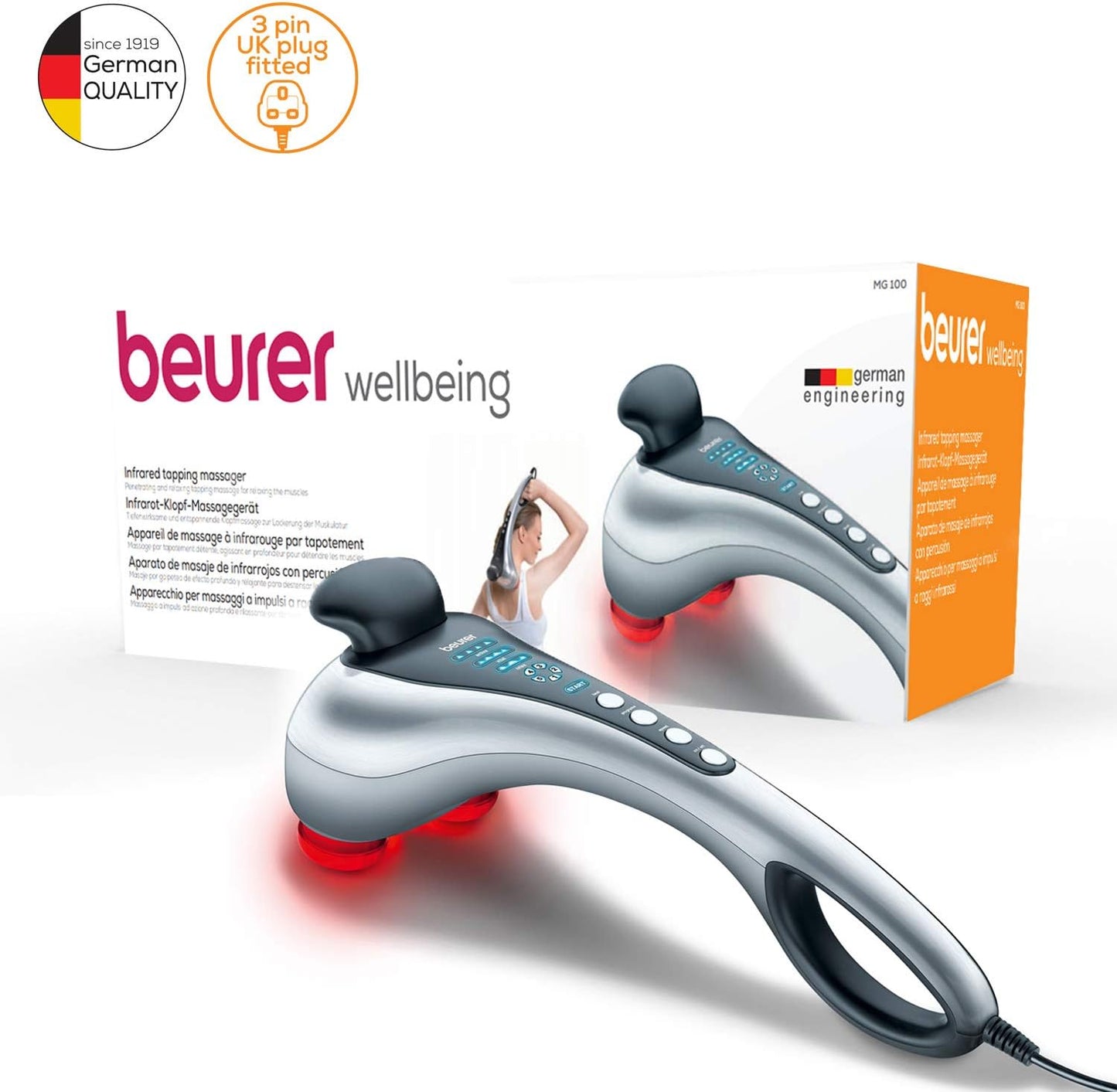 BEUrer Mg 100, Infrared Massager, Silver (Pack Of 1)