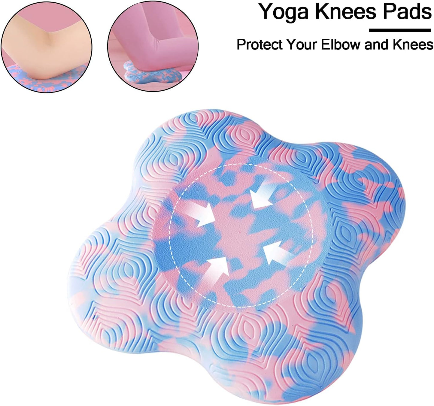 2 PCS Yoga Knee Pads Anti Slip Yoga Support Foam Pads for Women and Men, yoga kneeling pad for Protecting Knees Elbows Wrist Hands