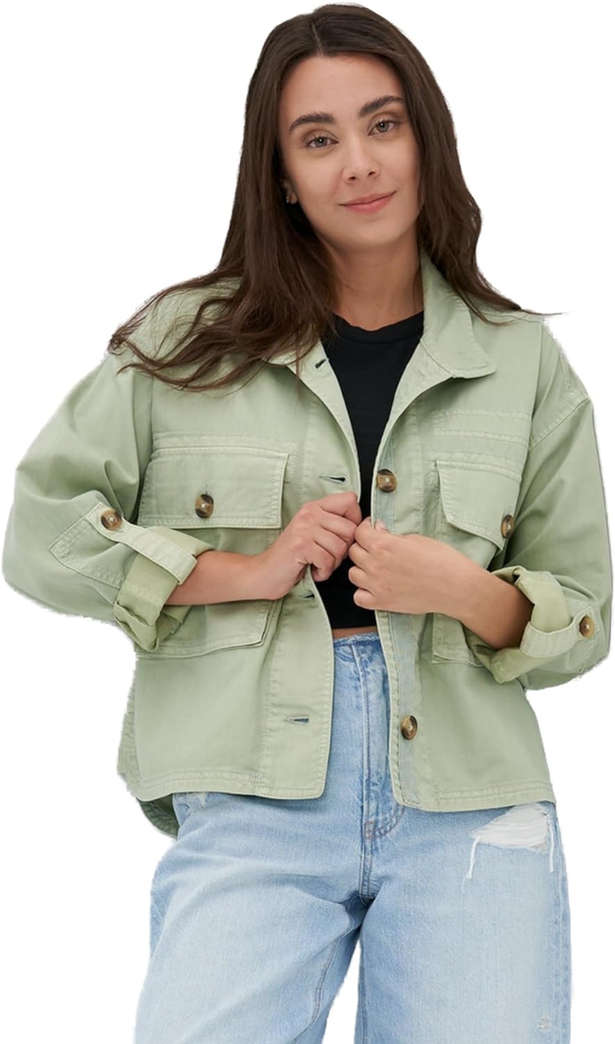 AMERICAN EAGLE Womens U-0380-3383-309 Oversized Drapey Jacket