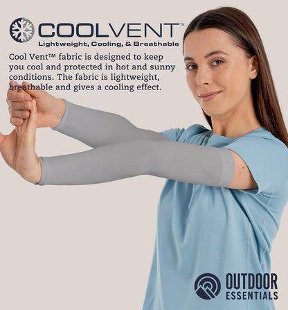 OutdoorEssentials UV Sun Protection Arm Sleeves - Cooling Compression Arm Sleeve - Sports & UV Arm Sleeves for Men & Women