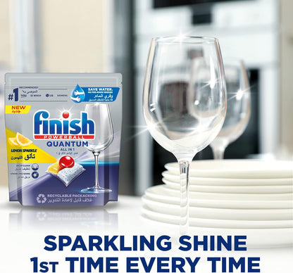 Finish Powerball Dishwasher Detergent All in One Tablets for Deep Clean & Sparkling Shine, Lemon Sparkle - 50 Tabs (Pack of 2)