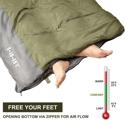 Night Cat Camping Sleeping Bag for Adults 3 Seasons Portable Lightweight Backpacking Hiking Traveling Indoor Outdoor Temperature 5-15℃ 2.6x6.3ft Switch to a Quilt or Blanket