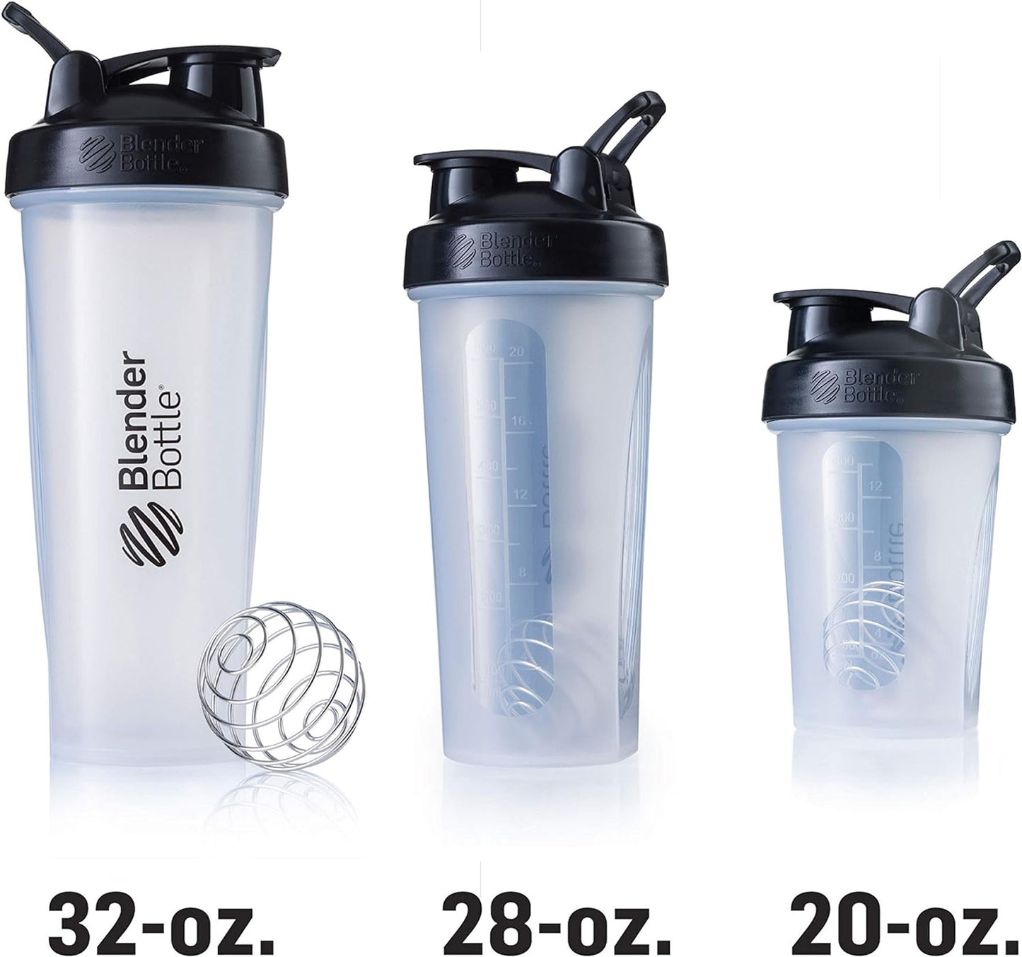 BlenderBottle Classic Loop Top Shaker Bottle, 28-Ounce, Full Color Black