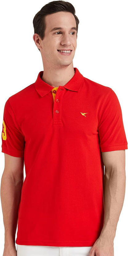 Deniklo Men's Solid Regular fit Polo Shirt