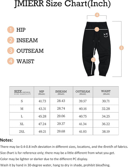 Men's Joggers Cotton Drawstring Outdoor Hiking Pants Casual Stretch Elastic Waist Track Pants Twill Jogging Sweatpants