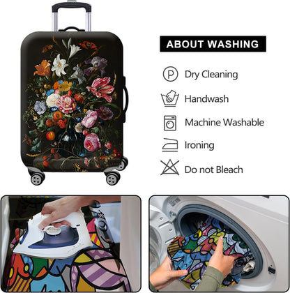 Homarket Travel Luggage Cover Suitcase Protector 18-32 Inch Suitcase Spandex Baggage Covers Washable Dustproof Anti-Scratch (L(26-28 inch luggage), H560)