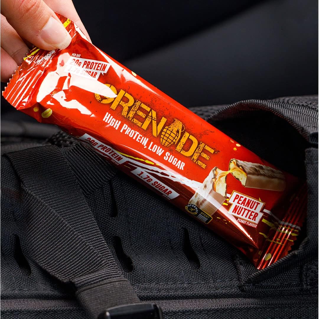 Grenade High Protein, Low Sugar Bar - Chocolate Chip Salted Caramel, 12 x 60 g