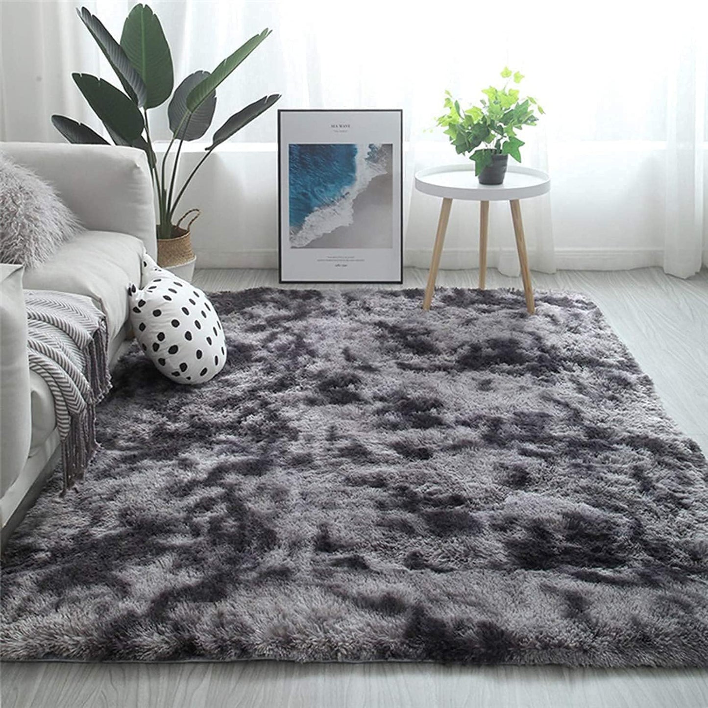 Super Soft Shaggy Rugs Fluffy Carpets, Upgrade Anti-Skid Durable Rectangular Fuzzy Rug, Indoor Modern Plush Area Rugs for Living Room Bedroom Kids Room Nursery Home (200 x 300 cm, Coffee)