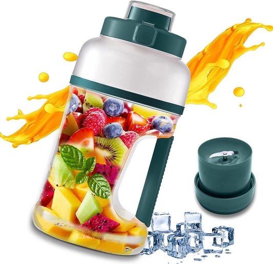 Blender, Mini Portable Blender Fresh Juice Blender Bottle with 3000mah USB Magnetic Charging, 1 L Water Bottle, Smoothie Blender, Sports Water Bottle, Food Blender for Home Office Gym Travel