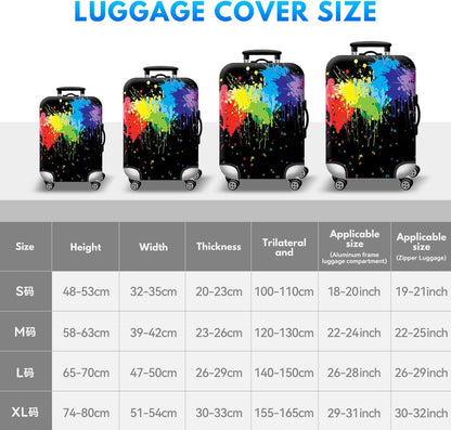 T Tersely Travel Luggage Cover Spandex Suitcase Protector Washable Baggage Covers (for 18-30 inch luggage) Premium Elasticated Luggage Protector -Go Travel (H301, L（26-28 inches）)