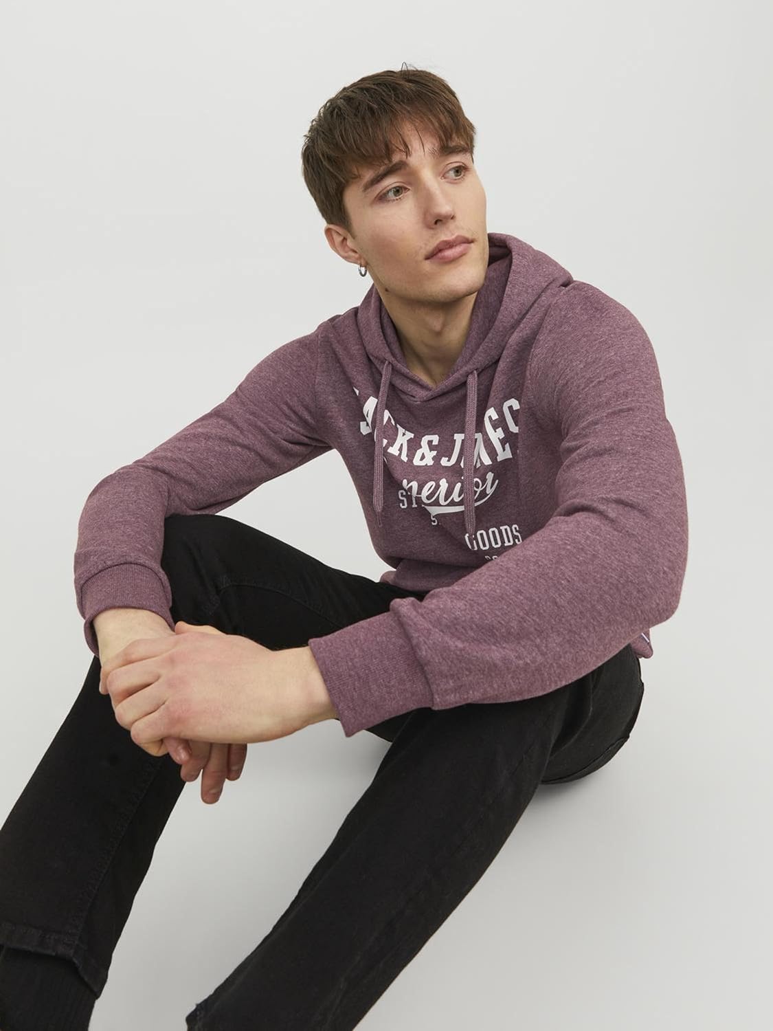 Jack & Jones mens LOGO SWEAT HOOD Sweatshirt