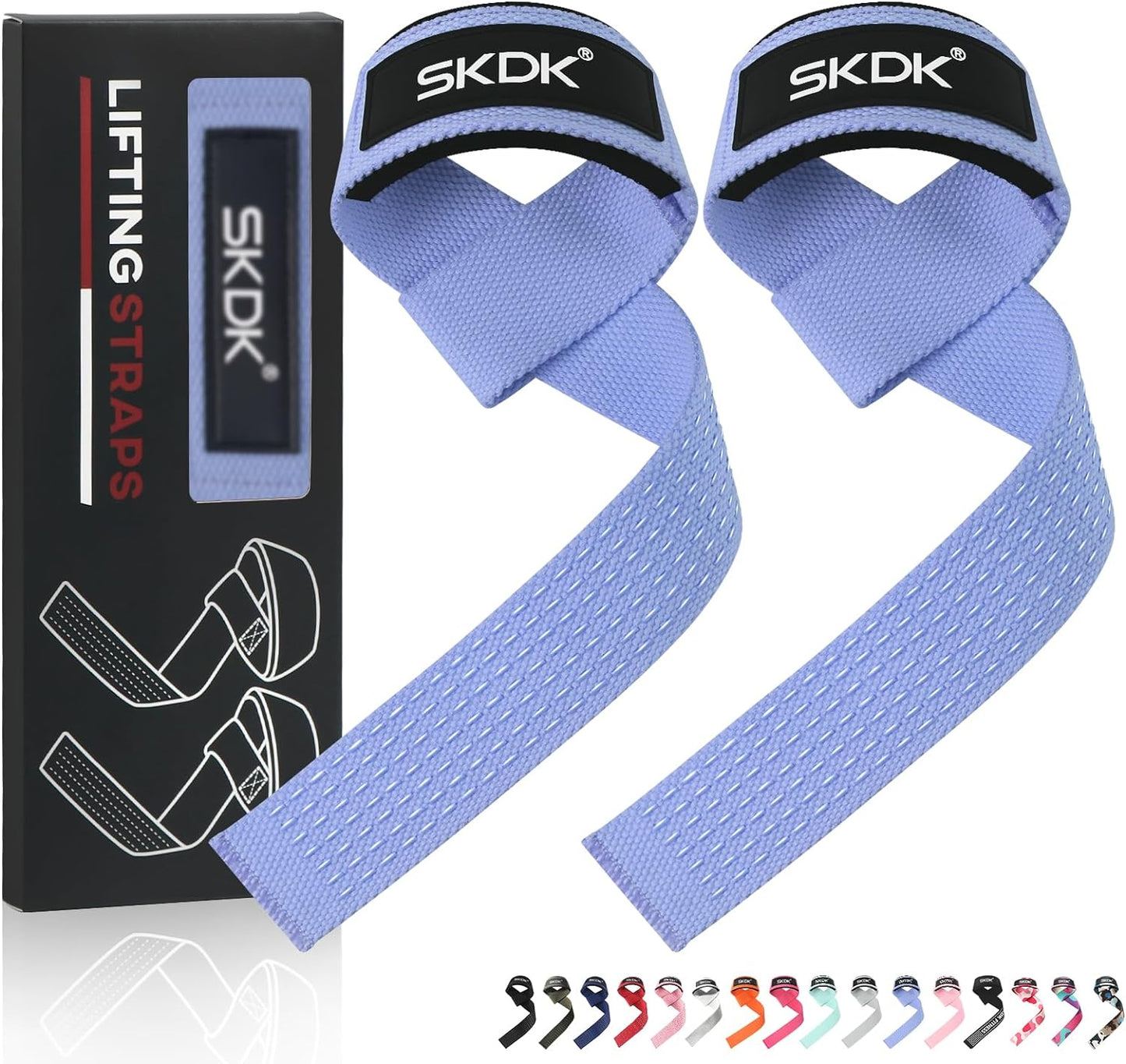 Lifting Straps Deadlift Gym Wrist Straps Weightlifting with Neoprene Cushioned Wrist Padded and Anti-Skid Silicone - for Weightlifting, Bodybuilding, Xfit, Strength Training