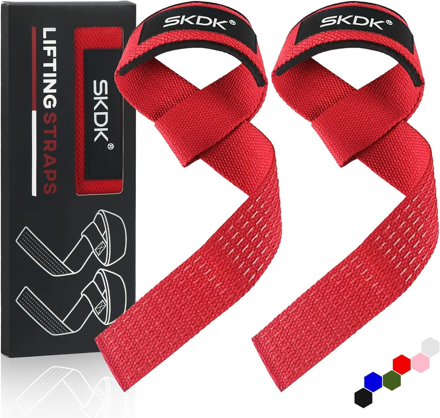 Lifting Straps Deadlift Gym Wrist Straps Weightlifting with Neoprene Cushioned Wrist Padded and Anti-Skid Silicone - for Weightlifting, Bodybuilding, Xfit, Strength Training