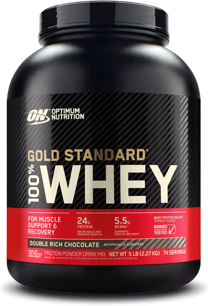 Optimum Nutrition (ON) Gold Standard 100% Whey Protein Powder Primary Source Isolate, 24 Grams of Protein for Muscle Support and Recovery - Vanilla Ice Cream, 2 Lbs, 29 Servings (899 Grams)