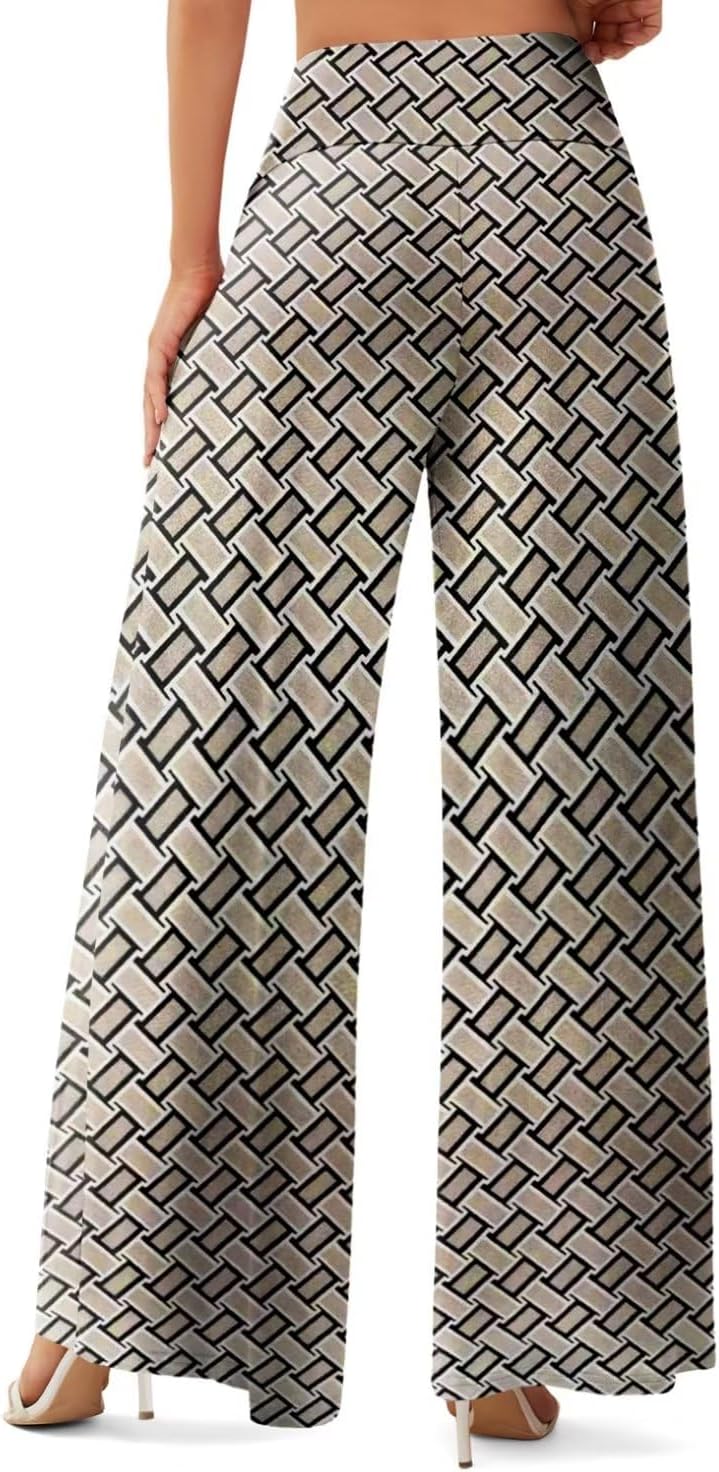 JZC Women's Wide Leg Casual Pants Cross Waist Palazzo Lounge Pajama Flowy Pants Yoga Sweatpants with Pockets