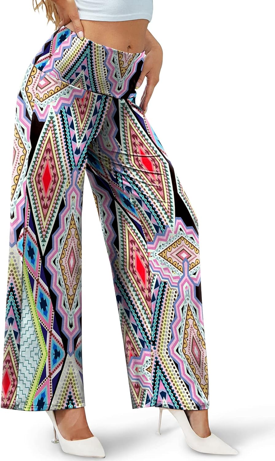 Arolina Women's Stretchy Wide Leg Palazzo Lounge Pants Casual Comfy High Waist Palazzo Pants