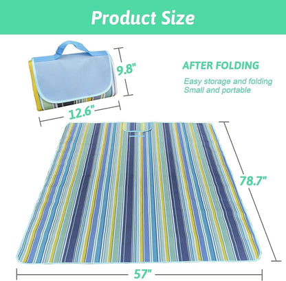 SKY-TOUCH Foldable Picnic Blanket Waterproof Beach Blanket Waterproof Picnic Blanket Portable Picnic Mat Portable Beach Mat For Outdoor Camping Family Outdoor Park Garden 200×150cm