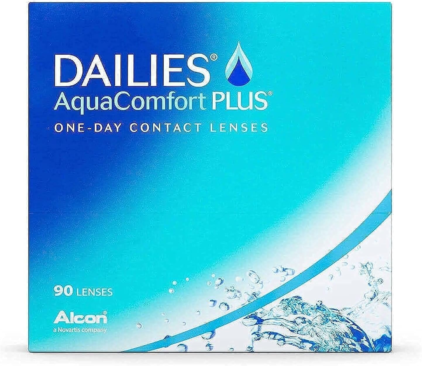 Dailies AquaComfort PLUS (90 Lenses/Pack) - One Day Contact Lenses - Various Powers - Dailies Contact Lenses (-2.00, 8.7, 14, 90)