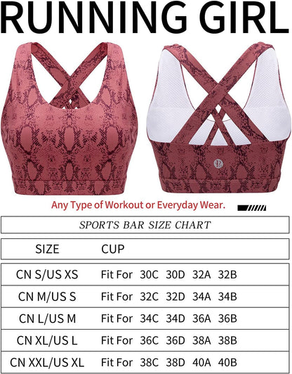 RUNNING GIRL womens Full Coverage Women's Plus Sports Bras