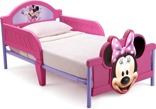 Delta Children 3D-Footboard Toddler Bed, Disney Minnie Mouse