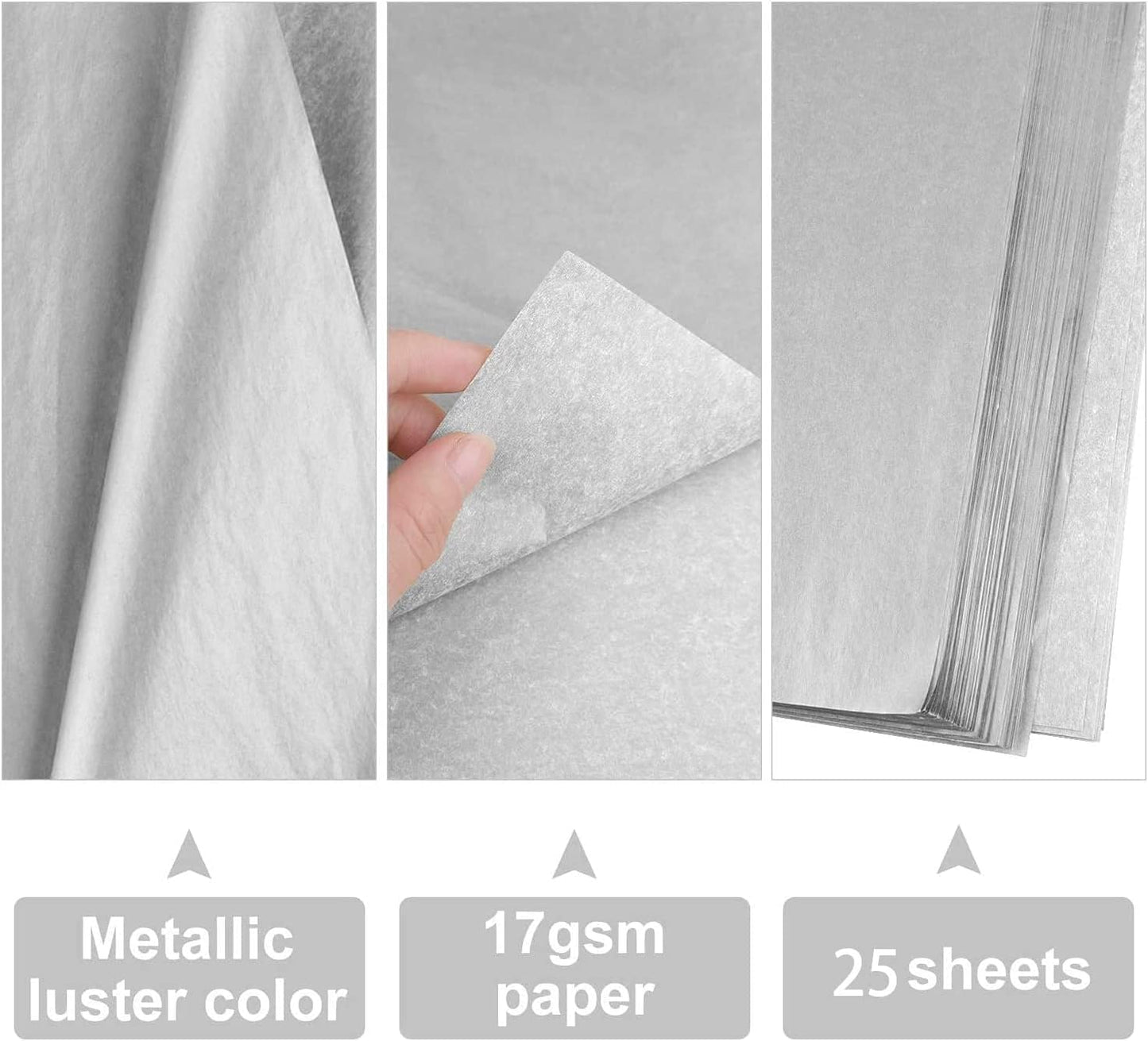 REDDOTGIFT® 50 Sheets White Tissue Paper Gift Wrapping DIY Tissues 50 * 70cm…17 Grams,Acid Free for A Variety Of Craft, Art and Paper Projects,T-Shirt Wrap (White, 50 * 70cm)