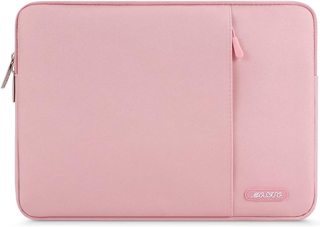 MOSISO Tablet Sleeve Case Compatible with iPad 10th 10.9 inch/Air 5th 10.9 / Pro 11 M2 / 9/8/7 10.2 / Air 4 10.9/Air 3 10.5/9.7,Polyester Vertical Bag, Pink