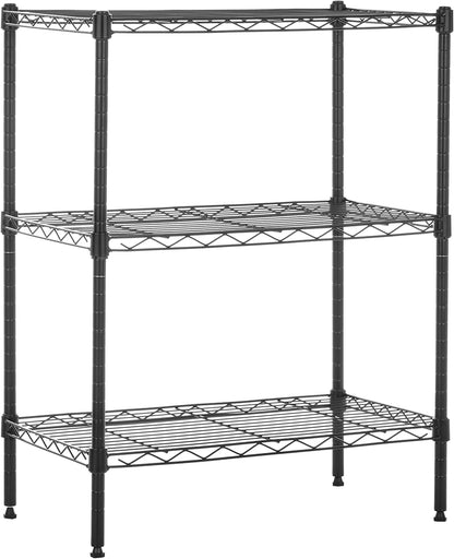 Amazon Basics 5-Shelf Adjustable, Heavy Duty Storage Shelving Unit (158.5 kgs loading capacity per shelf), Steel Organizer Wire Rack, Black (91.4 x 35.5 x 182.8 cm)