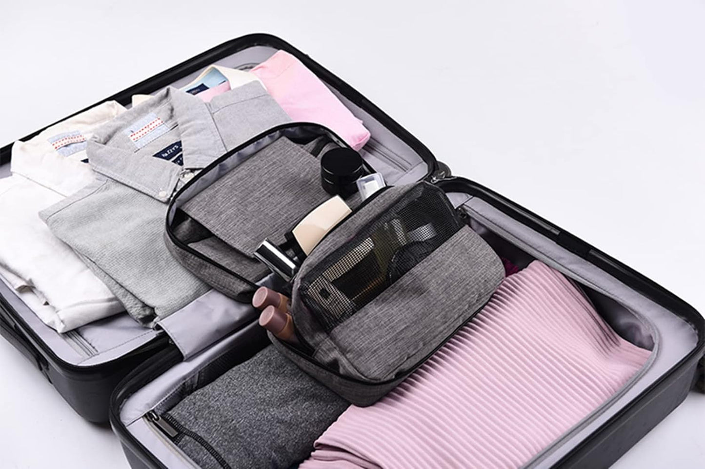 Toiletry Bag, Hanging Travel Toiletry Bag, Waterproof Large Capacity Cosmetic Travel Toiletry Organizer for Women Men, Makeup Organizer for Travel Accessories Kit, Bathroom Shower