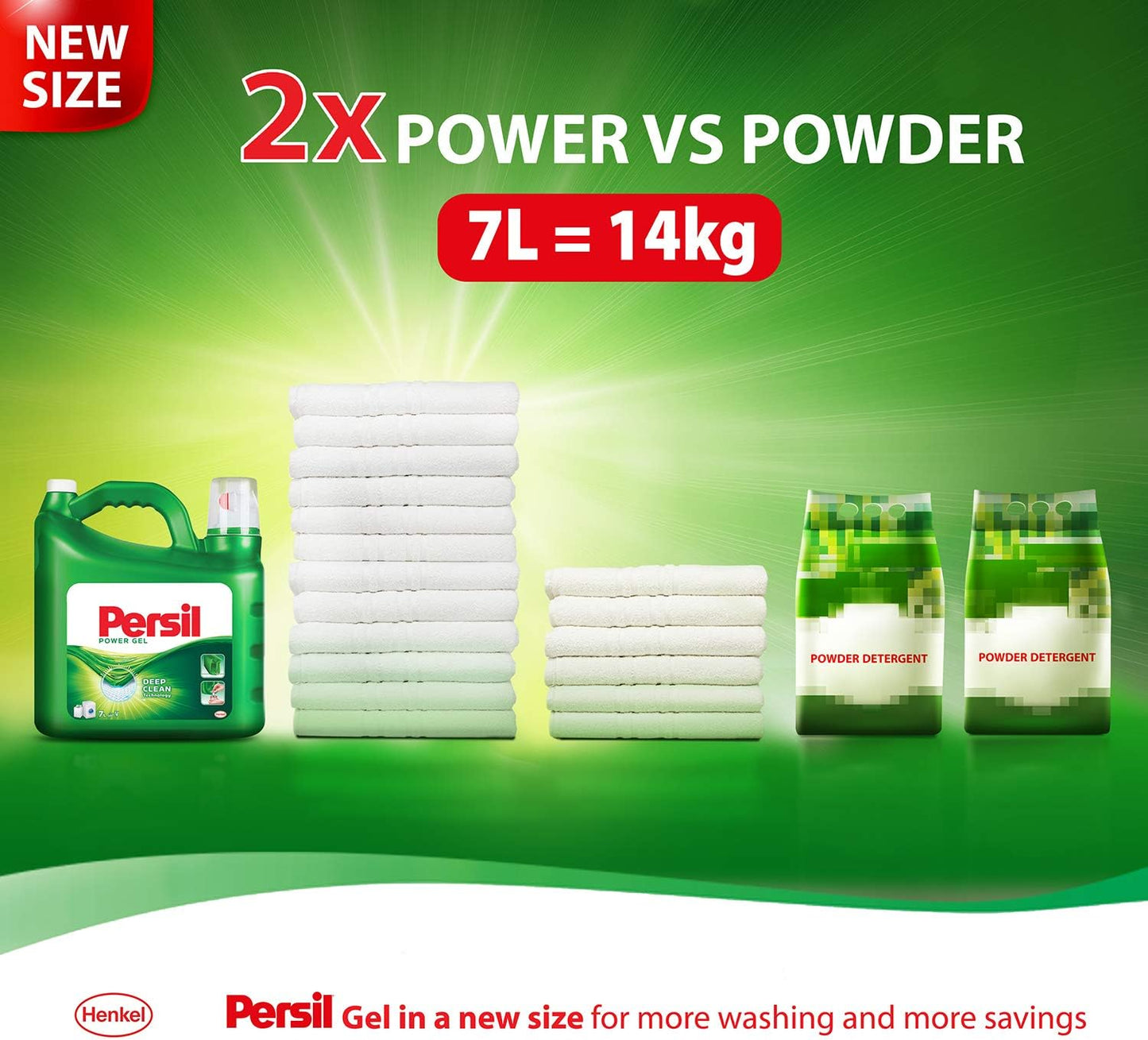 Persil Power Gel Liquid Laundry Detergent For All Washing Machines - 7 Litres, With 2X Power Vs Powder, Deep Clean Technology For Perfect Cleanliness And Long-Lasting Freshness