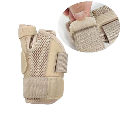 Thumb Splint with Wrist Brace - Thumb Support Brace for Wrist Hand Thumb Stabilizer Fits Both Right Left Hand for Men and Women (Beige)