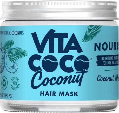 Vita Coco Nourish Shampoo and Conditioner Bundle (2x400ml) for dry and frizzy hair, protects and repairs the Hair with 100 Percent natural coconuts, suitable for all hair types