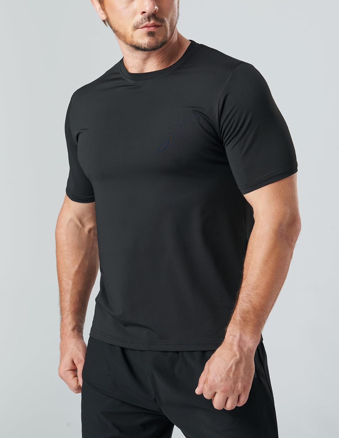 5 Pack Men’s Active Quick Dry Crew Neck T Shirts | Athletic Running Gym Workout Short Sleeve Tee Tops Bulk