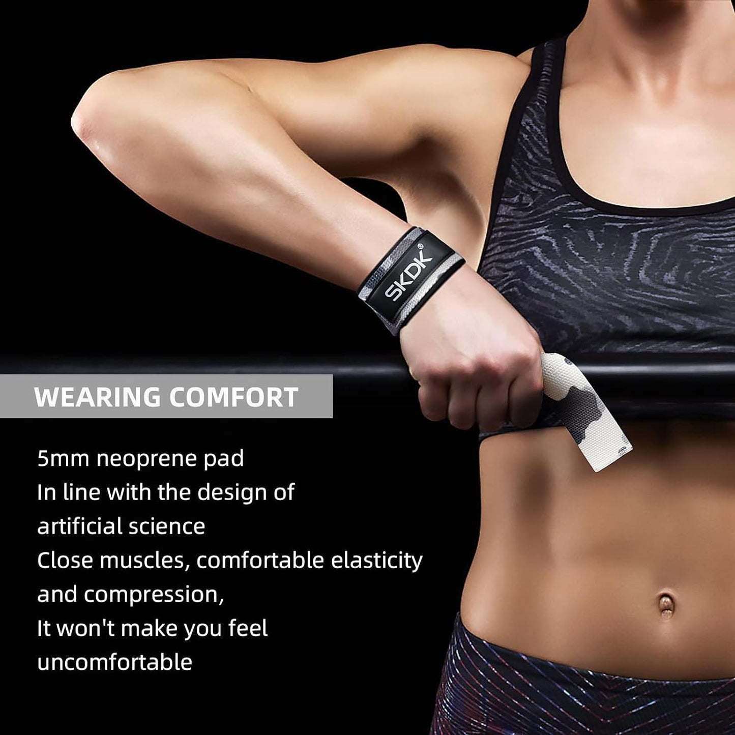 Lifting Straps Deadlift Gym Wrist Straps Weightlifting with Neoprene Cushioned Wrist Padded and Anti-Skid Silicone - for Weightlifting, Bodybuilding, Xfit, Strength Training