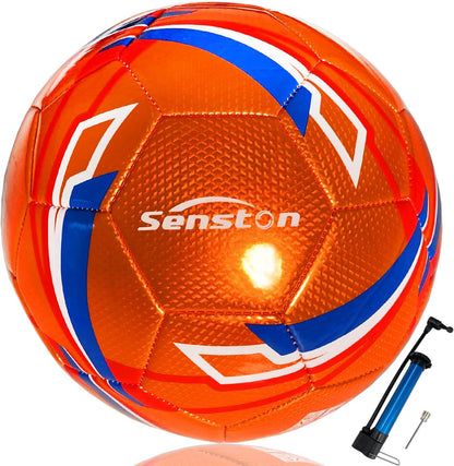 Senston Football Soccer Ball Size 5 Official Training Football Match Ball with Pump