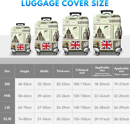 T Tersely Travel Luggage Cover Spandex Suitcase Protector Washable Baggage Covers (for 18-30 inch luggage) Premium Elasticated Luggage Protector -Go Travel (H301, L（26-28 inches）)