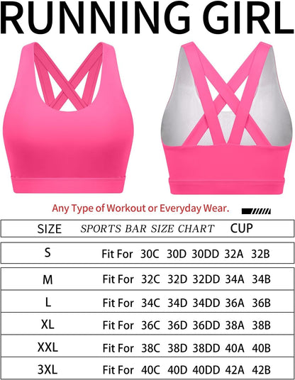 RUNNING GIRL womens Full Coverage Women's Plus Sports Bras