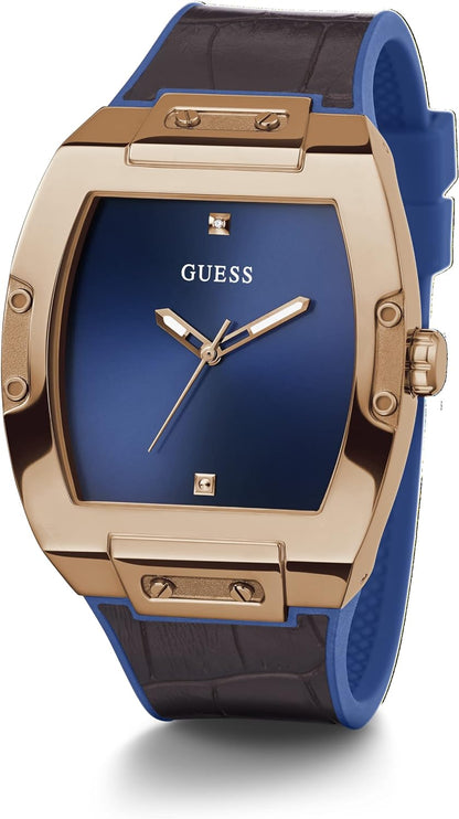 GUESS Men's Trend Casual Tonneau Diamond 43mm Watch