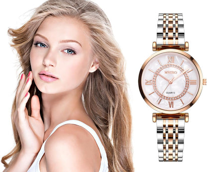 Luxury Womens Watch Gifts Rose Gold for Lady Female Elegant Wrist Watches