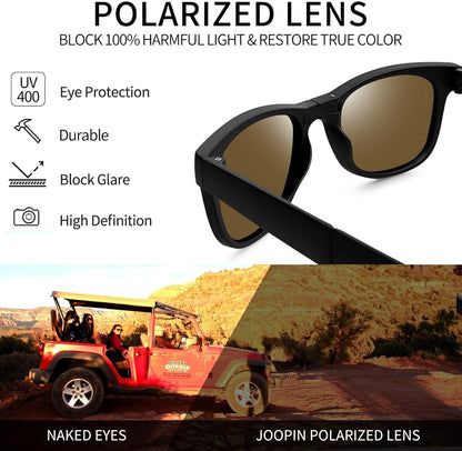 Joopin Polarized Sunglasses Men Women, Classic Square Sun Glasses 100% UV Protection Driving Fishing