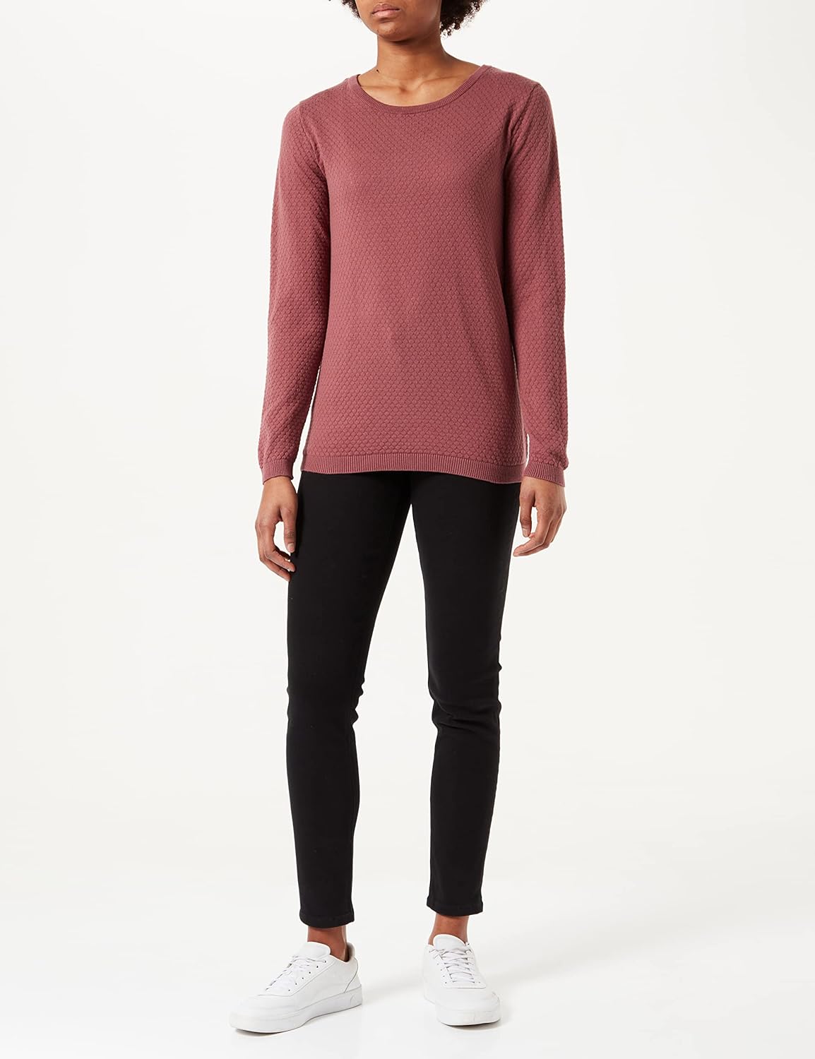 Vero Moda Women's Vmcare Structure Ls O-neck Blou Ga Noos Sweater