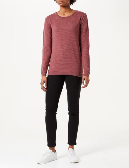 Vero Moda Women's Vmcare Structure Ls O-neck Blou Ga Noos Sweater