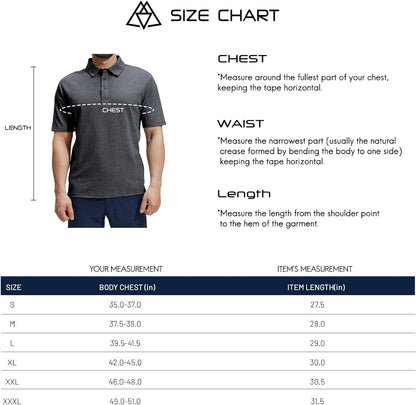 Haimont Men's Polo Shirt Cotton Golf T-Shirts Long and Short Sleeve Collared Shirts for Uniform, Casual, Business, Work