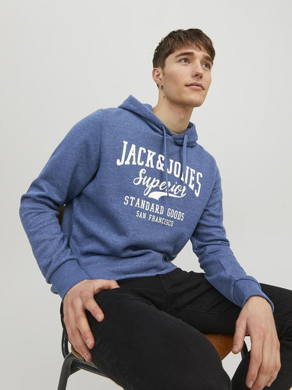 Jack & Jones mens LOGO SWEAT HOOD Sweatshirt