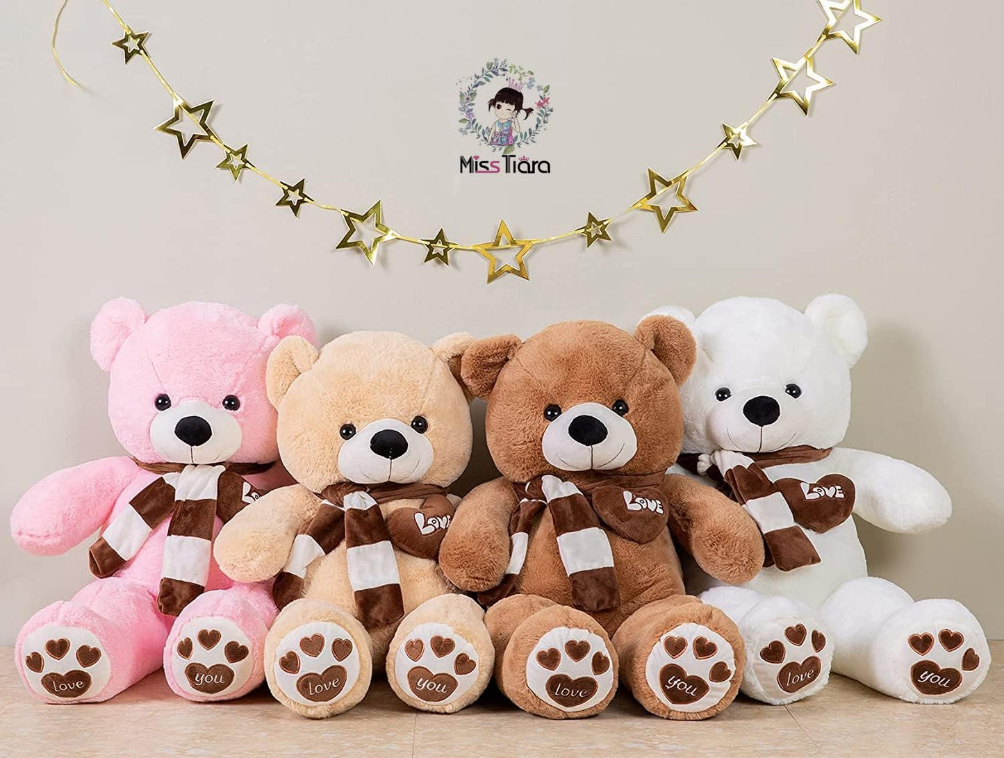 MissTiara Giant Plush Teddy Bear 100cm Cute Soft Stuffed Plush Toy Best Gifts for Valentine’s Day Birthday Party or Any Special days (Pink A)