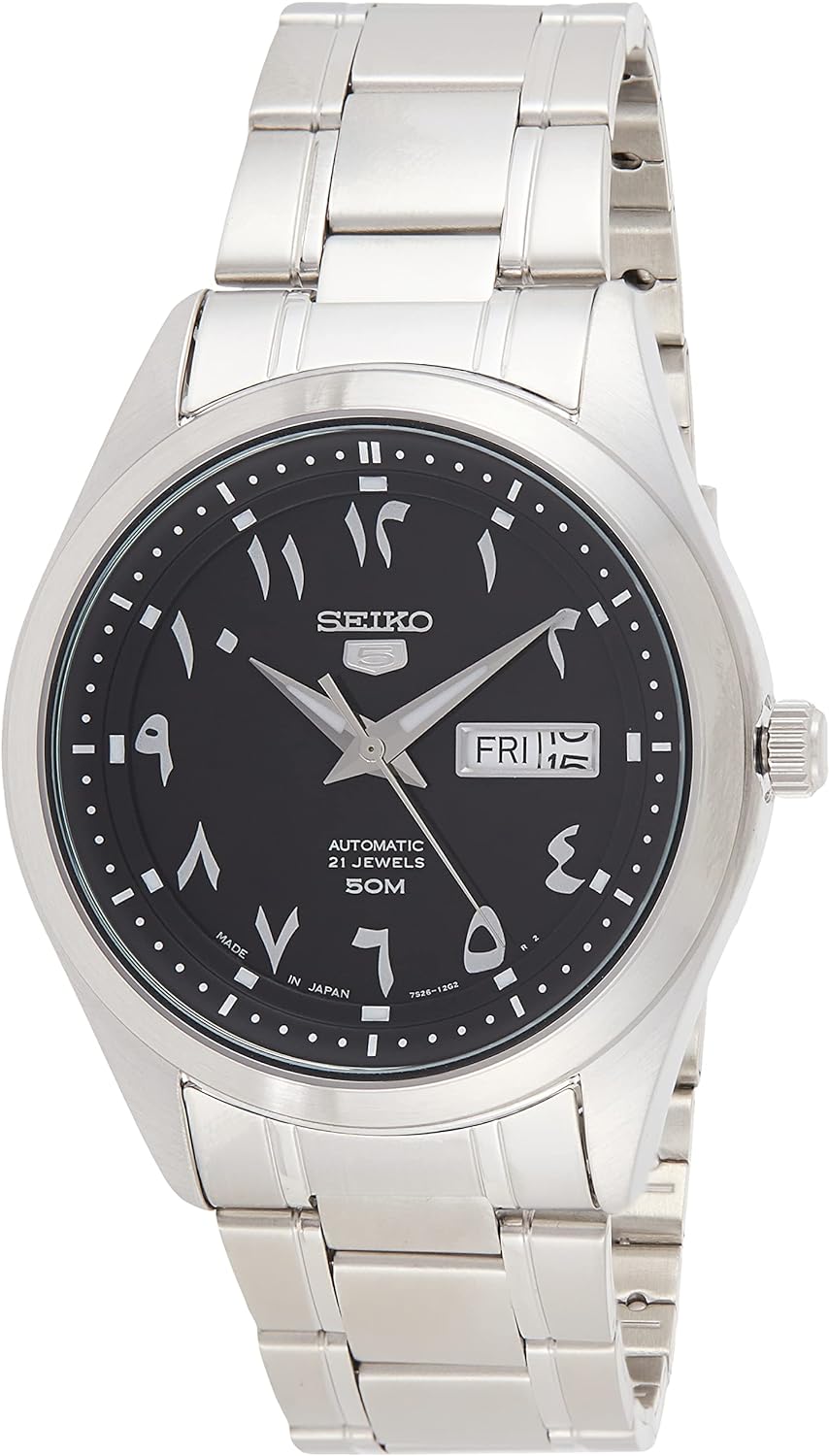 Seiko Men's Automatic Watch With Analog Display And Stainless Steel Strap Snkp21J1