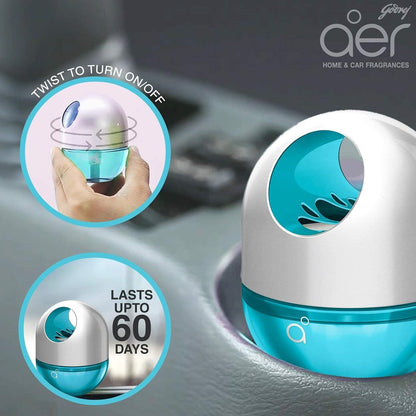 Godrej aer Twist Car Air Freshener Cool Surf Blue 45G